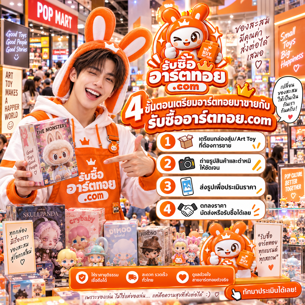 4 ขั้นตอนเตรียมอาร์ตทอยก่อนขายกับรับซื้ออาร์ตทอย.com