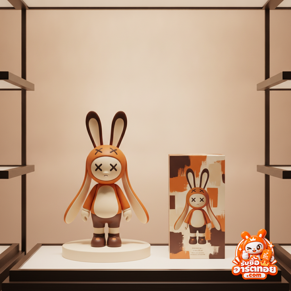 โมเดลสะสม KAWS Accomplice สีชมพูและสีดำ ผลงานคาแรกเตอร์กระต่ายคลาสสิก