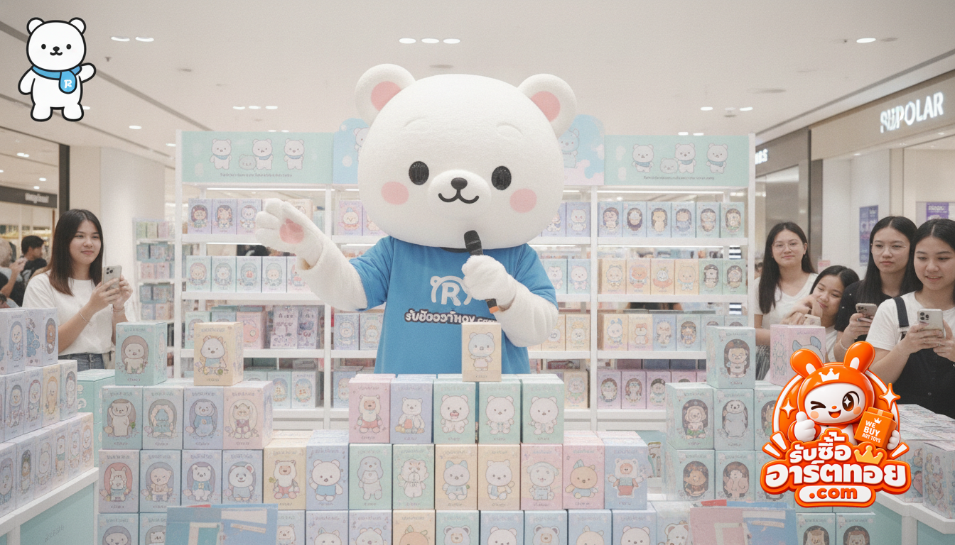 โมเดลอาร์ตทอยหมีขั้วโลก Repolar จาก Finding Unicorn พร้อมการ์ดประจำตัวและกล่องสะสมสำหรับเตรียมประเมินสภาพ